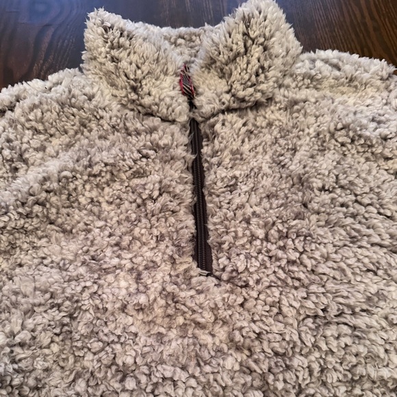 Weatherproof Vintage Sherpa Pullover grey - 1/2 Zip Size small - Picture 3 of 4